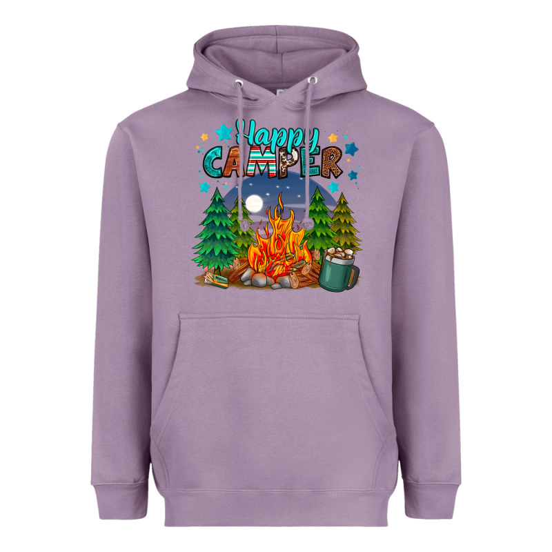 Happy Camper Heavyweight Hoodie by MaliasSmallBusiness | Teevron