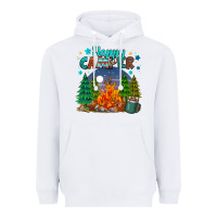 White happy camper Heavyweight Hoodie - MaliasSmallBusiness