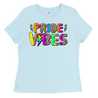Baby Blue prıde vıbes Ladies Tee - AdoDesignShop