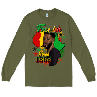 Army Green free ish since 1865 black man Long Sleeve Tee - HRA Design Shop