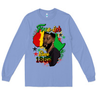Colony Blue free ish since 1865 black man Long Sleeve Tee - HRA Design Shop