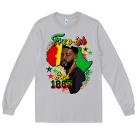 Moon Dust free ish since 1865 black man Long Sleeve Tee - HRA Design Shop