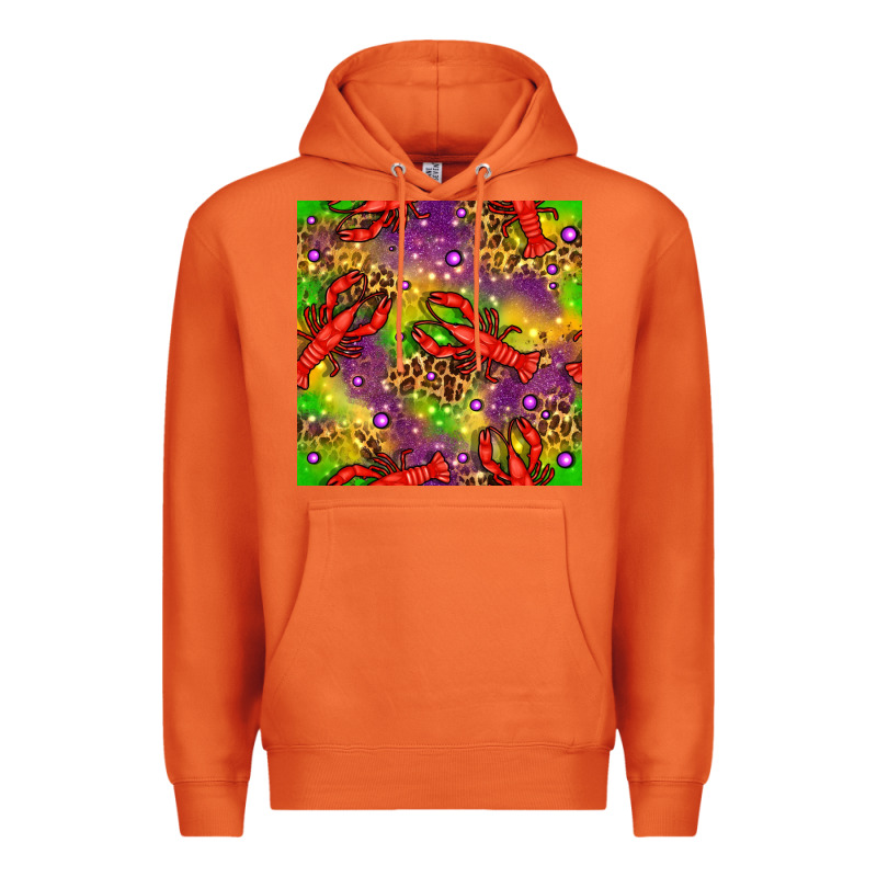 Mardi Gras Lobster Seamless Pattern Premium Hoodie by BundleAndBundleShop | Teevron