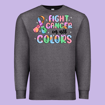 Fight Cancer In All Colors Premium Sweatshirt Designed By Maliassmallbusiness