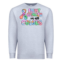 Heather Grey fight cancer in all colors Premium Sweatshirt - MaliasSmallBusiness