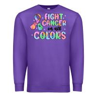 Purple fight cancer in all colors Premium Sweatshirt - MaliasSmallBusiness
