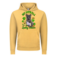 Vintage Mustard St. Patrick's Day My Pitbull Is My Lucky Charm Vintage Hoodie - RanaPortraitStore