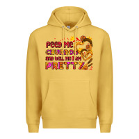 Antique Gold feed me churros and tell me i am pretty Premium Hoodie - AdoDesignShop