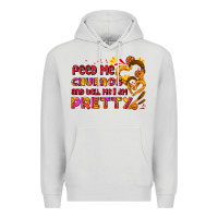 Dove Grey feed me churros and tell me i am pretty Premium Hoodie - AdoDesignShop