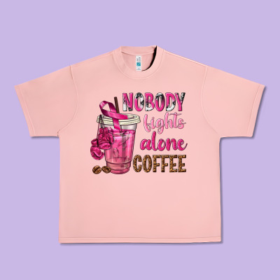Nobody Fights Alone Coffee Urban Heavy Tee Designed By Texasbilliewilder