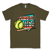 Army Green softball life Classic Tee - CowhideDigitalArt