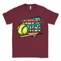 Burgundy softball life Classic Tee - CowhideDigitalArt