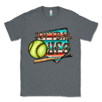 Charcoal Heather softball life Classic Tee - CowhideDigitalArt