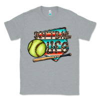 Heather Grey softball life Classic Tee - CowhideDigitalArt