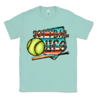 Seafoam softball life Classic Tee - CowhideDigitalArt
