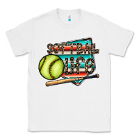 White softball life Classic Tee - CowhideDigitalArt