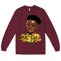Burgundy black boy Long Sleeve Tee - HRA Design Shop
