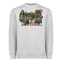 Heather Grey army mom Heavyweight Sweatshirt - Zillion Design Studio