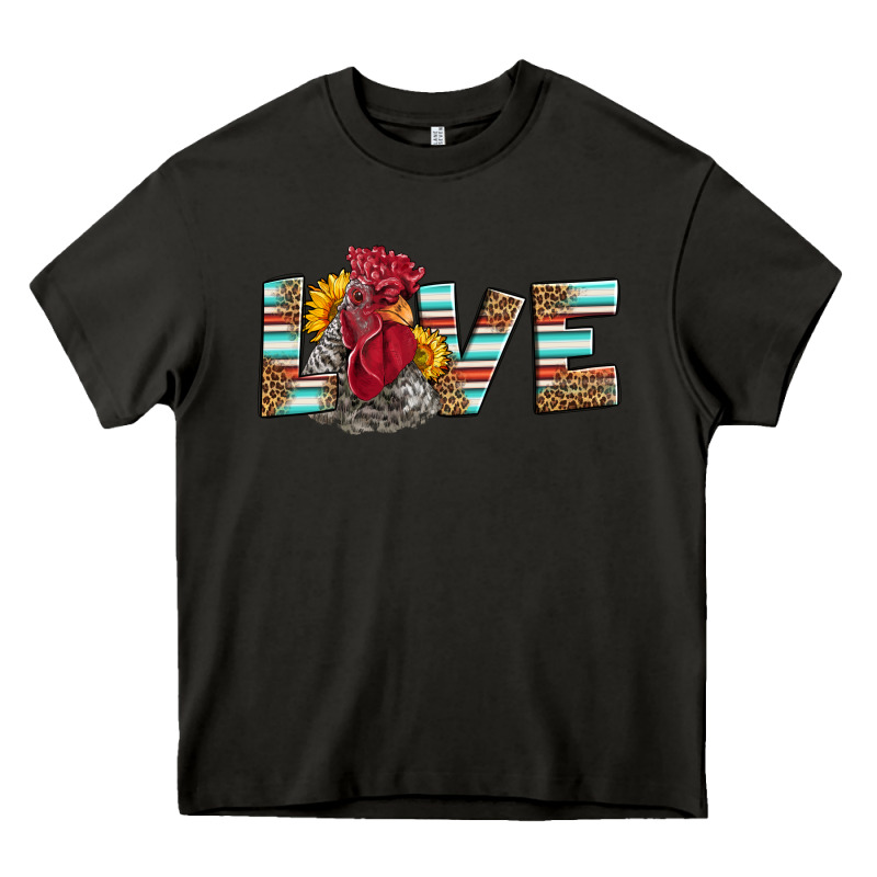 Love Rooster Head Heavy Core Tee by LillyAllenDesigns | Teevron