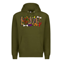 Army Green Mardi Gras love dog paw Premium Hoodie - BundleAndBundleShop