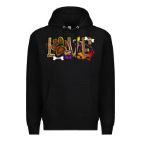 Black Mardi Gras love dog paw Premium Hoodie - BundleAndBundleShop