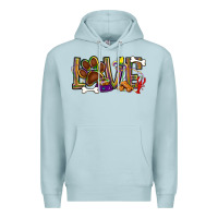 Blue Mist Mardi Gras love dog paw Premium Hoodie - BundleAndBundleShop
