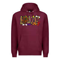 Burgundy Mardi Gras love dog paw Premium Hoodie - BundleAndBundleShop
