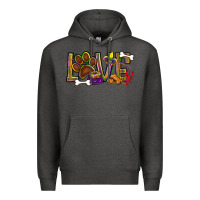 Charcoal Heather Mardi Gras love dog paw Premium Hoodie - BundleAndBundleShop