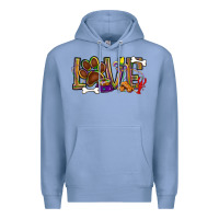 Colony Blue Mardi Gras love dog paw Premium Hoodie - BundleAndBundleShop