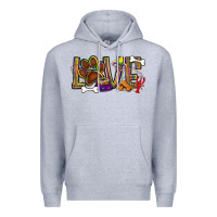 Heather Grey Mardi Gras love dog paw Premium Hoodie - BundleAndBundleShop