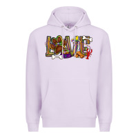 Lilac Mardi Gras love dog paw Premium Hoodie - BundleAndBundleShop