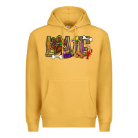 Mustard Mardi Gras love dog paw Premium Hoodie - BundleAndBundleShop