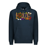 Navy Mardi Gras love dog paw Premium Hoodie - BundleAndBundleShop