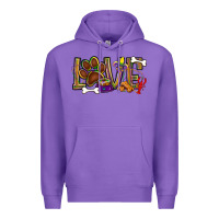 Purple Mardi Gras love dog paw Premium Hoodie - BundleAndBundleShop