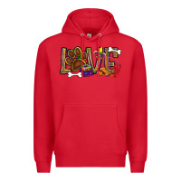 Red Mardi Gras love dog paw Premium Hoodie - BundleAndBundleShop