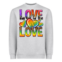 Love Is Love With Hearts Heavyweight Sweatshirt | Teevron