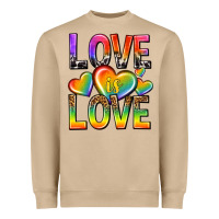 Mushroom love is love with hearts Heavyweight Sweatshirt - texasbilliewilder