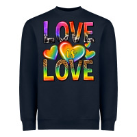 Navy love is love with hearts Heavyweight Sweatshirt - texasbilliewilder