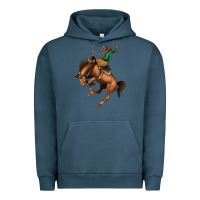 Pigment Midnight Navy Bucking Bronco Rodeo Urban Hoodie - Bettercallsaul