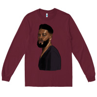 Burgundy african men Long Sleeve Tee - HRA Design Shop