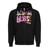 Black school nurse Zipper Hoodie - BundleAndBundleShop