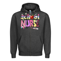 Charcoal Heather school nurse Zipper Hoodie - BundleAndBundleShop