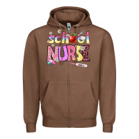 Chestnut school nurse Zipper Hoodie - BundleAndBundleShop