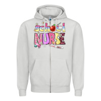 Dove Grey school nurse Zipper Hoodie - BundleAndBundleShop
