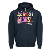 Navy school nurse Zipper Hoodie - BundleAndBundleShop