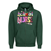 Sports Green school nurse Zipper Hoodie - BundleAndBundleShop