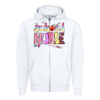 White school nurse Zipper Hoodie - BundleAndBundleShop