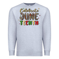 Heather Grey celebrate juneteenth Premium Sweatshirt - MaliasSmallBusiness