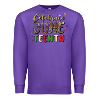 Purple celebrate juneteenth Premium Sweatshirt - MaliasSmallBusiness
