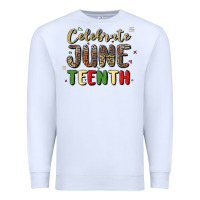 White celebrate juneteenth Premium Sweatshirt - MaliasSmallBusiness